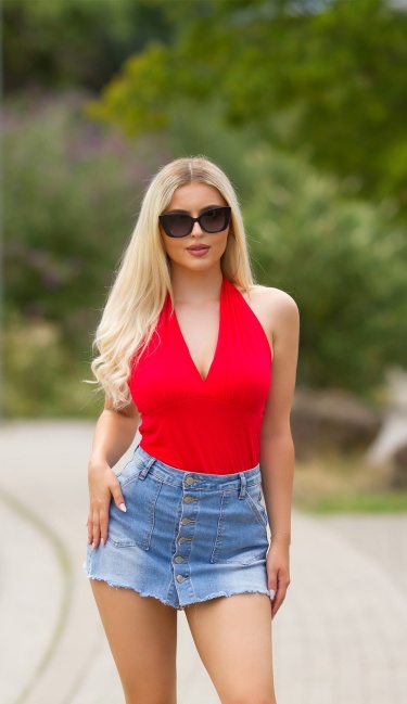 Neck Top Red